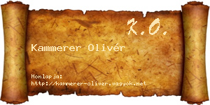 Kammerer Olivér névjegykártya